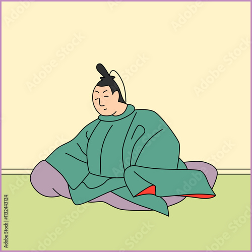 カラー正方形百人一首　中納言朝忠