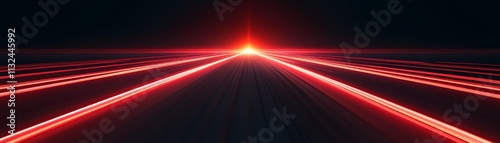 Red Light Trails Speed Motion Abstract Background