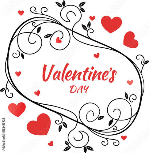 red hearts isolated on white for Valentines day card or t-shirt design. Hand drawn style. Vector illustration