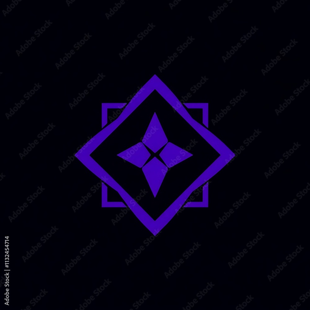 Obraz premium Radiant Purple Starburst Logo 