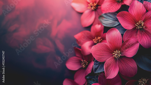Beautiful Valentine Flower Crowns with Pink Flowers on a Dark Background Perfect for Romantic Celebrations, Weddings, and Floral Arrangements Stock Photo for Marketing and Commercial Use
