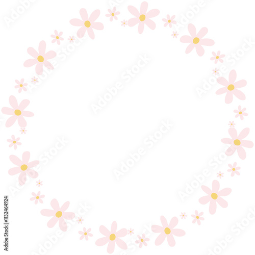 Cute Round Flower Frame

