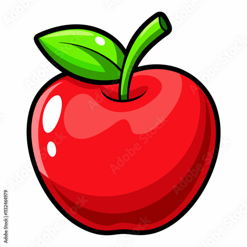 apple fruits vector white background