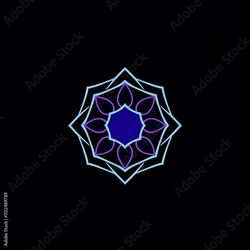 Celestial Mandala:  A mesmerizing mandala design in cool tones, featuring intricate geometric patterns and a captivating color palette. Perfect for spiritual, yoga, or meditation-related projects. 