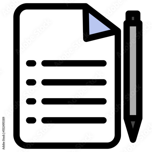 Document with bullet points icon symbol - to do or task list with bullet points