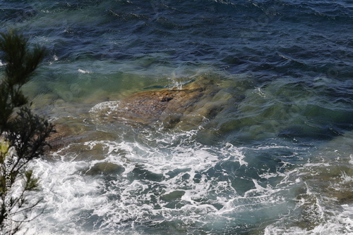 water flowing over rocks