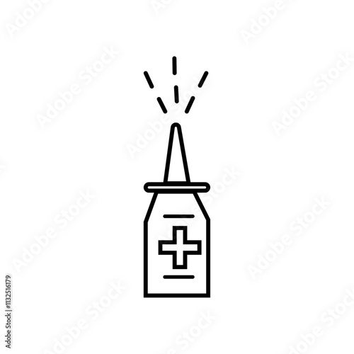 Nasal spray linear icon