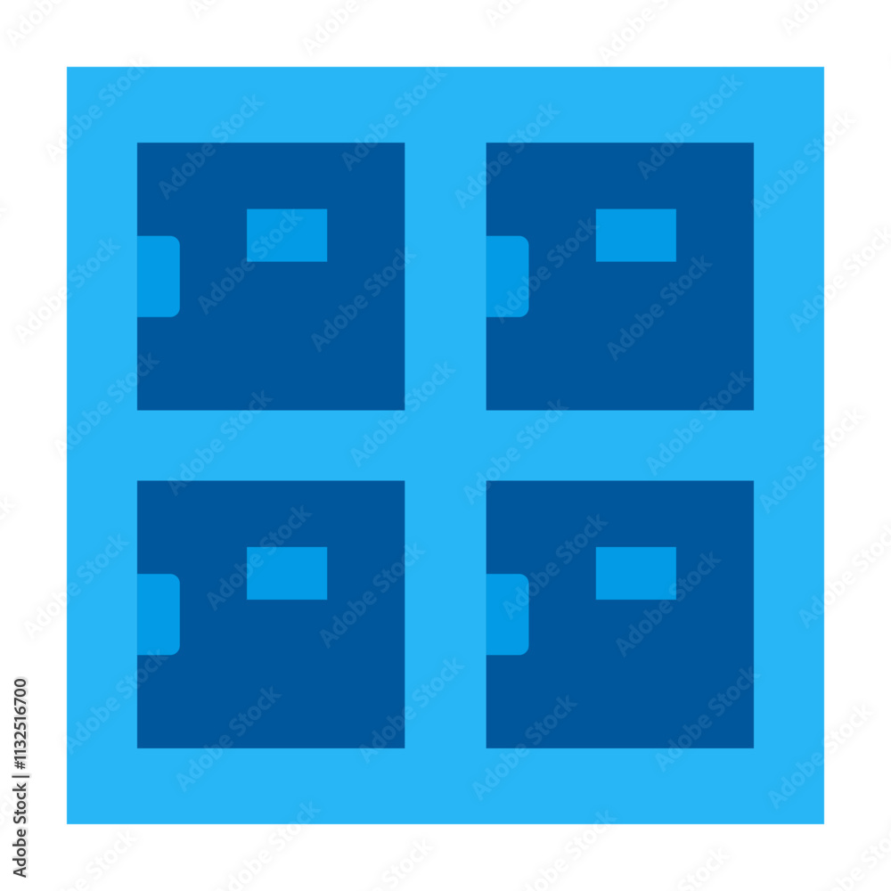 Obraz premium Locker Vector Flat Icon Design