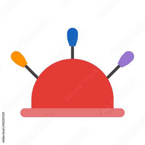 Pin Cushion Vector Flat Icon Design