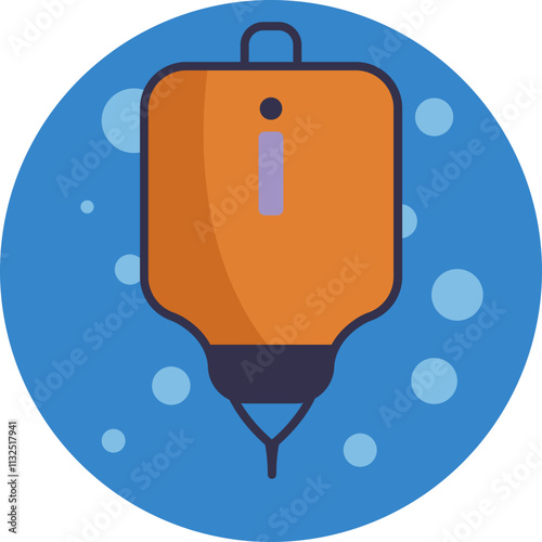 The icon appears to represent a buoy or a dive marker buoy, commonly used in diving.