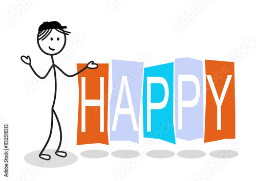 Happy Strichmännchen