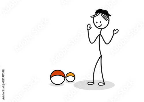 Strichmaennchen Sport Ball
