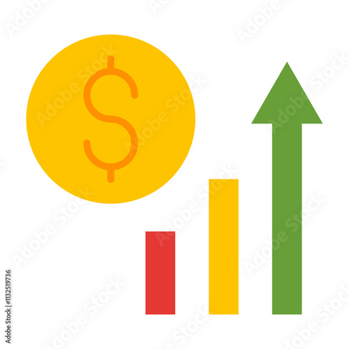 Stocks Vector Flat Icon Design