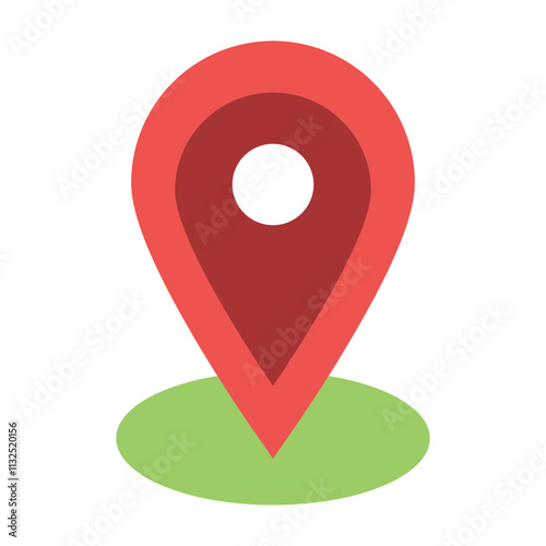 Location Vector Flat Icon Design