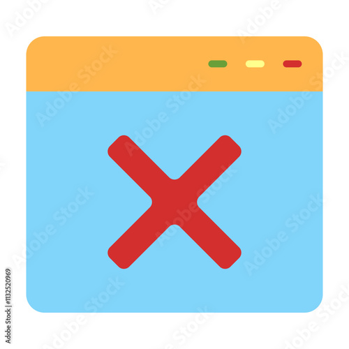 Disconnected Vector Flat Icon Design