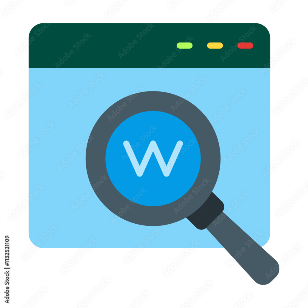Keyword Search Vector Flat Icon Design Keyword Search Vector Flat Icon Design