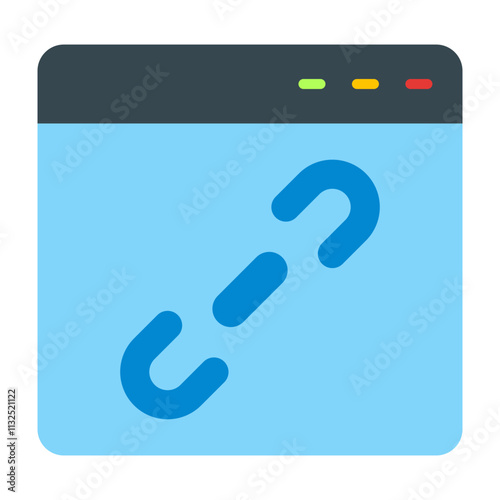 Link Vector Flat Icon Design