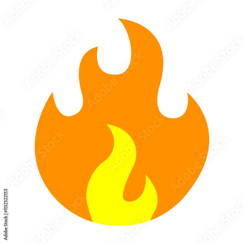 Fire Vector Flat Icon Design
