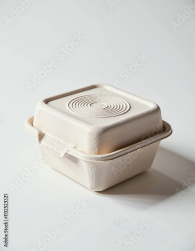 Eco-friendly biodegradable food container for sustainable living and waste reduction initiatives photo