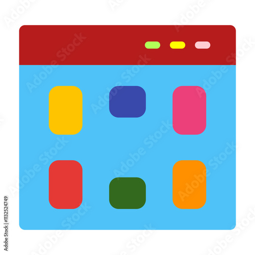 Lay Out Vector Flat Icon Design