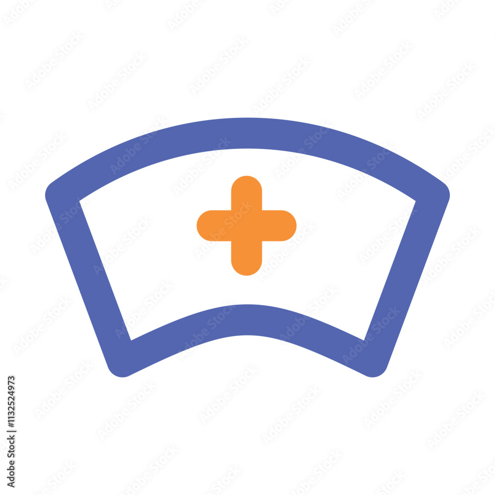 Obraz premium A simple pixel art design depicting a medical cross within a blue outline.