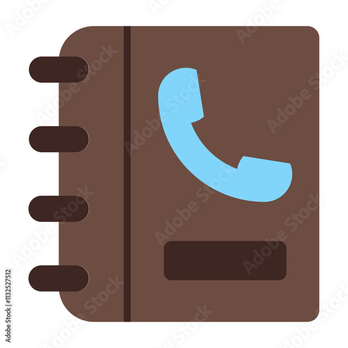 Phonebook Vector Flat Icon Design Design