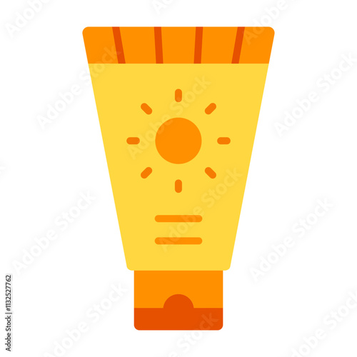 Sunscreen Vector Flat Icon Design Design