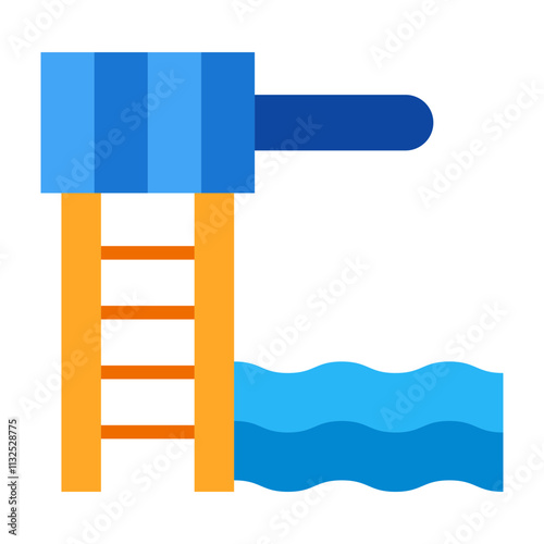 Springboard Vector Flat Icon Design Design