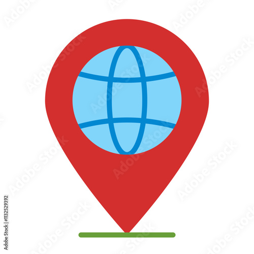 Geolocation Vector Flat Icon Design Design