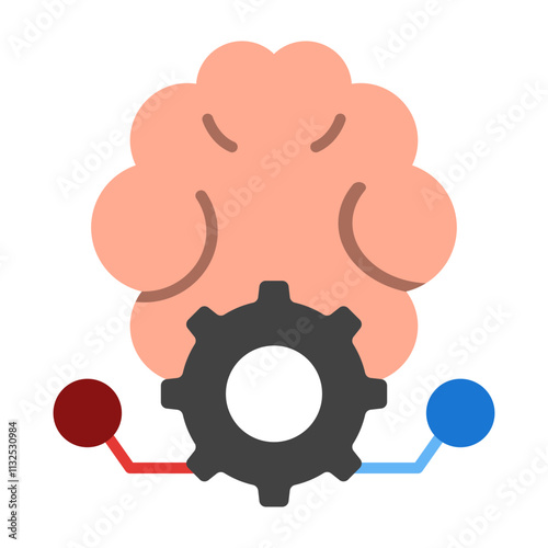 Deep Learning Vector Flat Icon Design Design