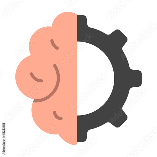 Brain Vector Flat Icon Design Design