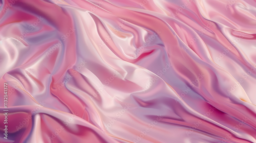 Fototapeta premium A delicate pastel pink silky surface, draping elegantly with a subtle sheen.