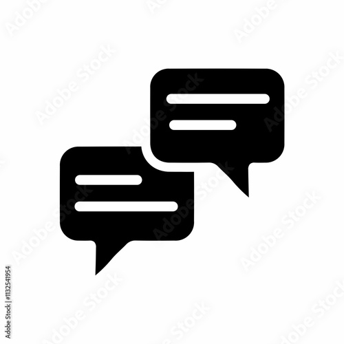 Chat, Message Bubbles on White Background