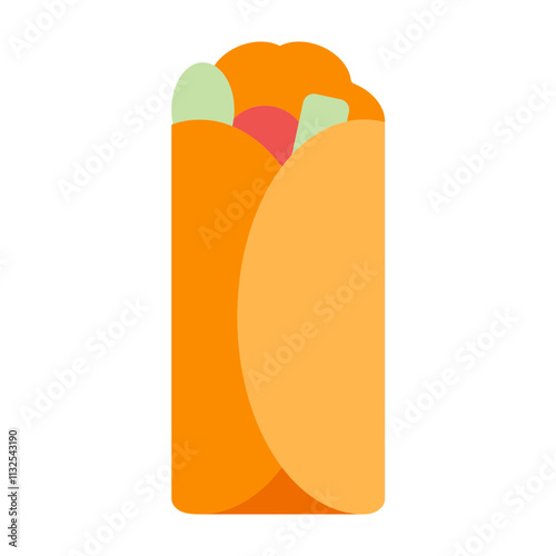 Shawarma Vector Flat Icon Design Design