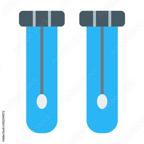 Swab Test Tubes Vector Flat Icon Design Design