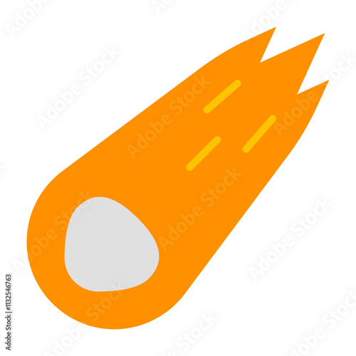 Comet Vector Flat Icon Design Design