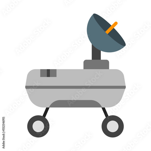 Mars Rover Vector Flat Icon Design Design