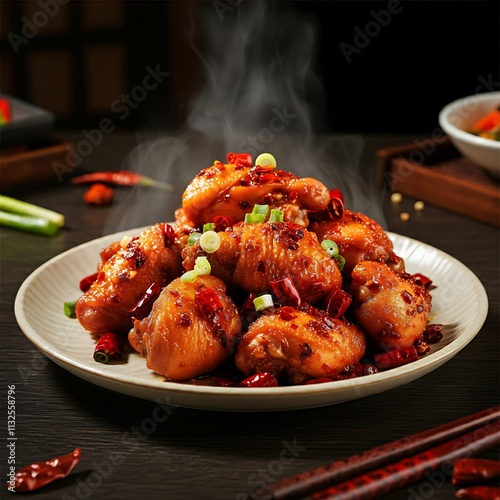 Steaming hot spicy testy chicken photo