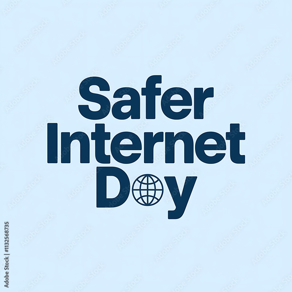 Fototapeta premium Safer Internet Day global online safety awareness