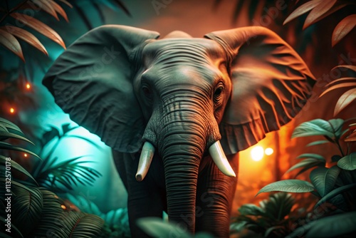 tree and elephant