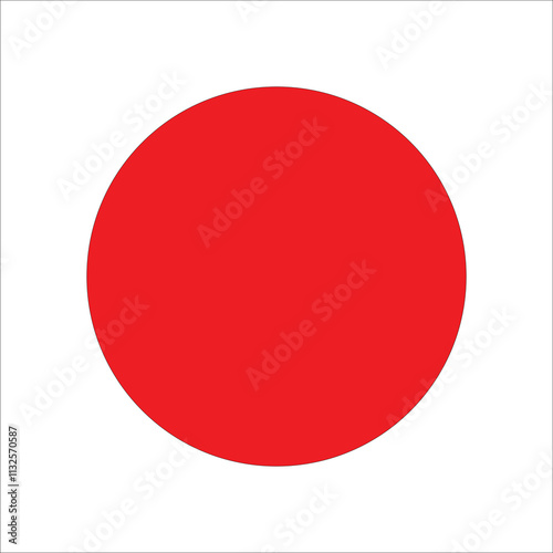 Free Download Red circle shape vector icon. Red round isolated symbol. - GFXLoad