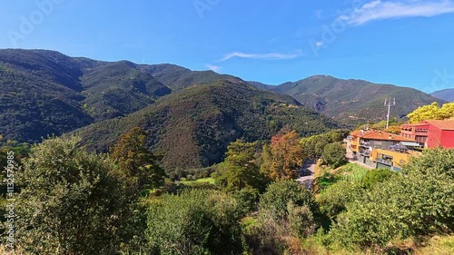 Montseny, Catalunya, Spain: General view of the village