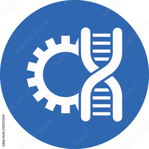 Gene Editing glyph circle icon