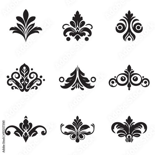 A set of floral ornaments for the border