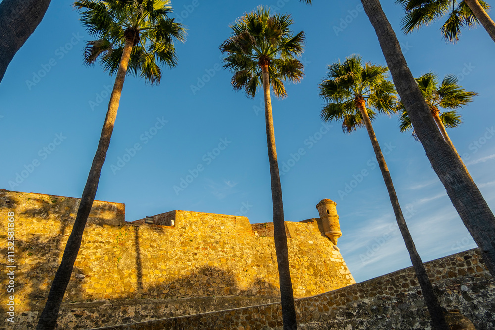 Royal Castle and Walls, main historic landmark of Ceuta in Spain, North Africa