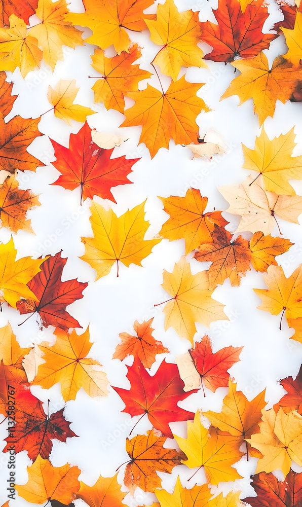 Fototapeta premium autumn leaves background, generation AI