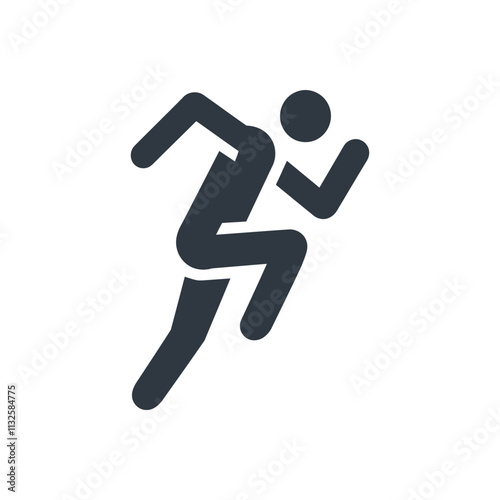 Sprinting Athlete Motion Icon