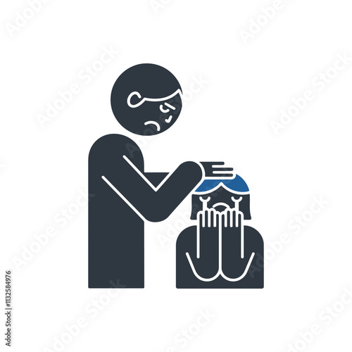 Supportive Parent Consoling Icon