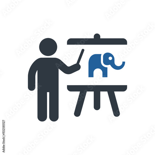 Teaching Animal On Board Icon