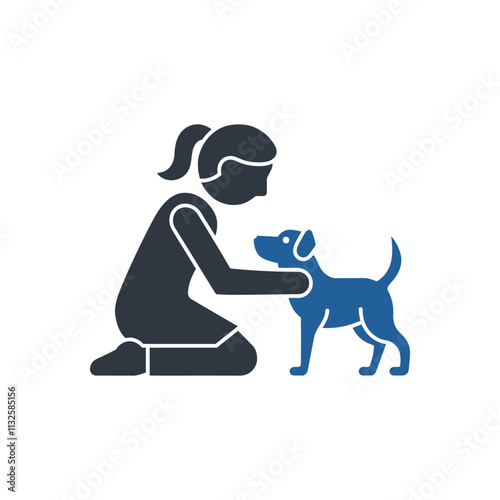 Petting a Dog Icon